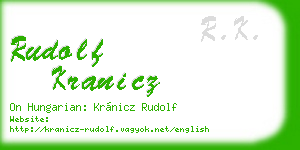 rudolf kranicz business card